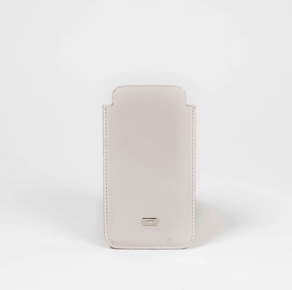 Metallic white leather