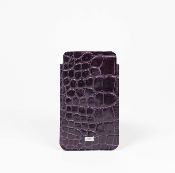 Purple faux croc
