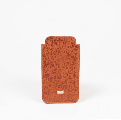 Tan brown faux shagreen